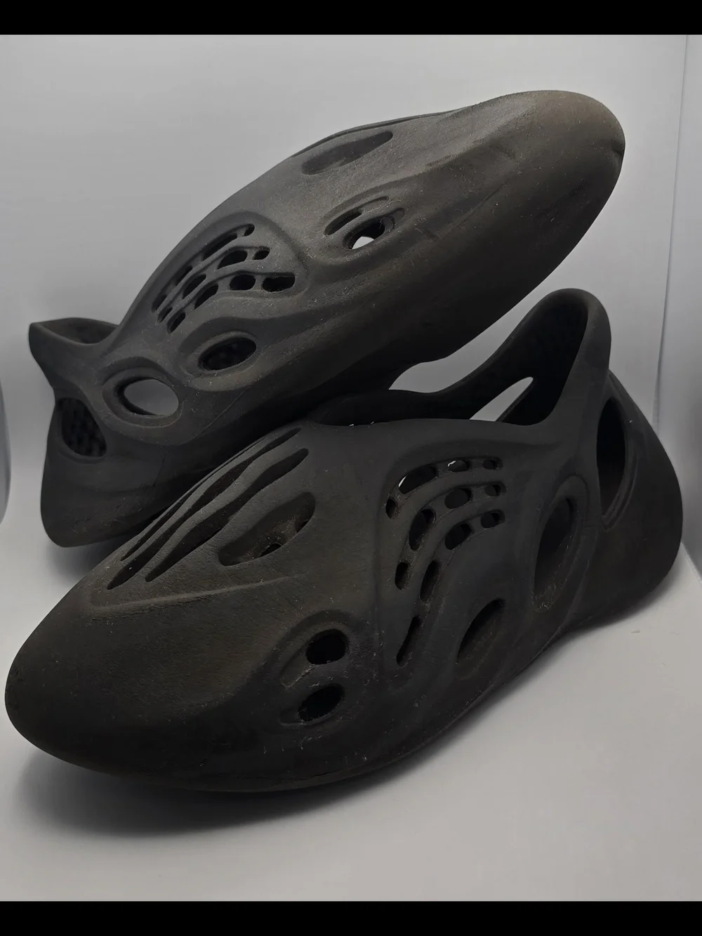 Adidas Black Sculptural Slip-On Foam Shoe